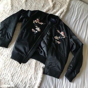 Floral bomber jacket